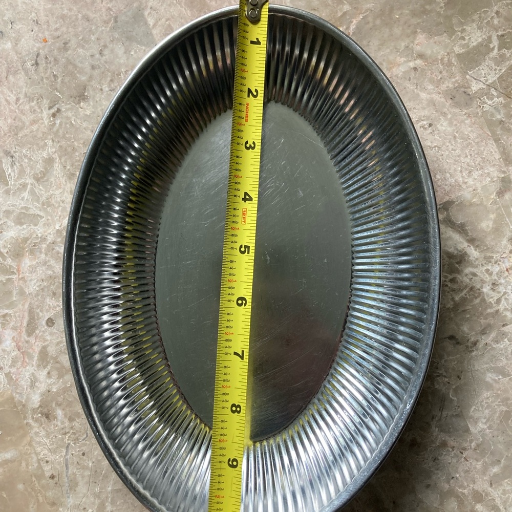 Vintage Oval Stainless Steel Platter inox France stainless steel